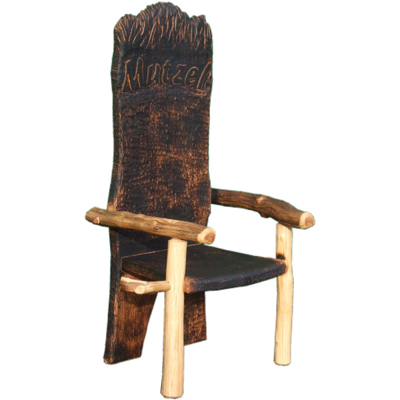 Stuhl aus Wildholz - auf Kundenwunsch stuhl wildholz getränkehalter Stuhl aus Wildholz