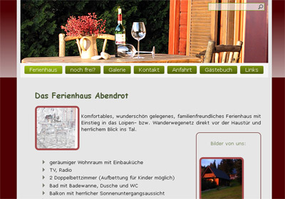 Von mir empfohlen - Ferienhaus "Abendrot" von Familie Marcus Köhler abendrot holzhau ferienhaus Ferienhaus "Abendrot" in Holzhau
