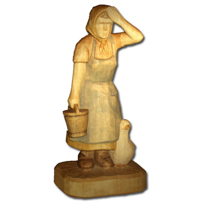 Bauersfrau aus Lindenholz (Farmer´s wife, carved) bauersfrau bäuerin geschnitzt erzgebirge Bäuerin geschnitzt